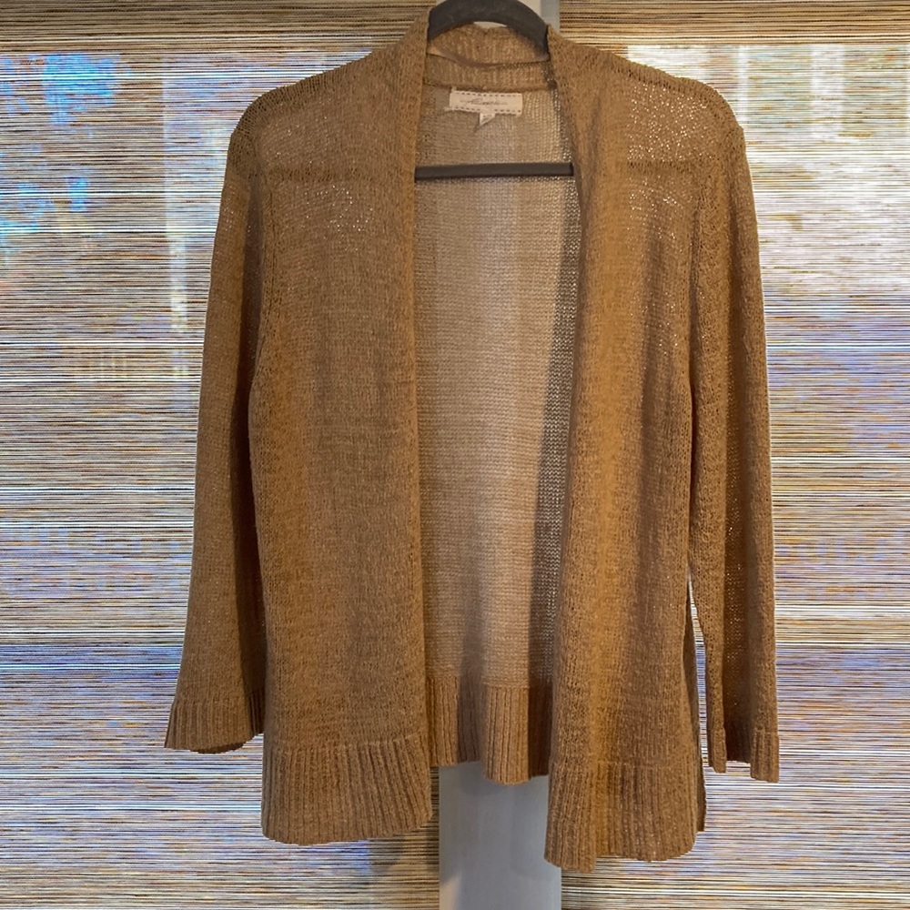 Pointelle Sand-colored Sweater